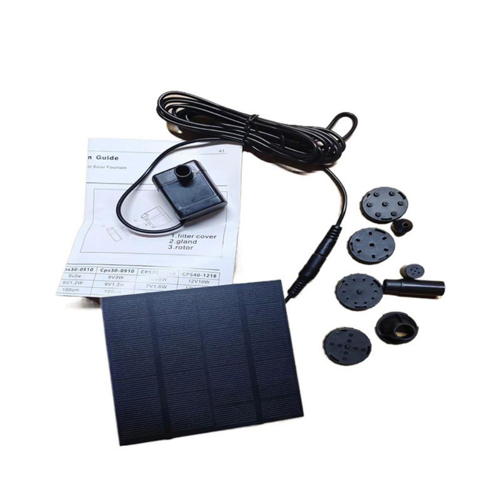 Fontana solare rotonda, piscina esterna, vasca per uccelli, fontana da giardino, fontana galleggiante, pompa per fontana