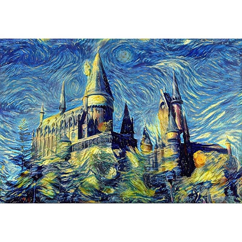 DIY 5D diamantová výšivka Van Gogh Hvězdný noční křížový steh Krajina Diamantová malba Plná kulatá vrtačka Domácí dekorace Dárek