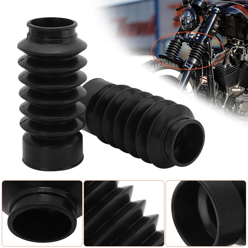 Motorcycle 47mm Front Fork Guard Cover Protector Gaiter Gators Boots Rubber Accessories For Harley Sportster X48 FXST FXWG