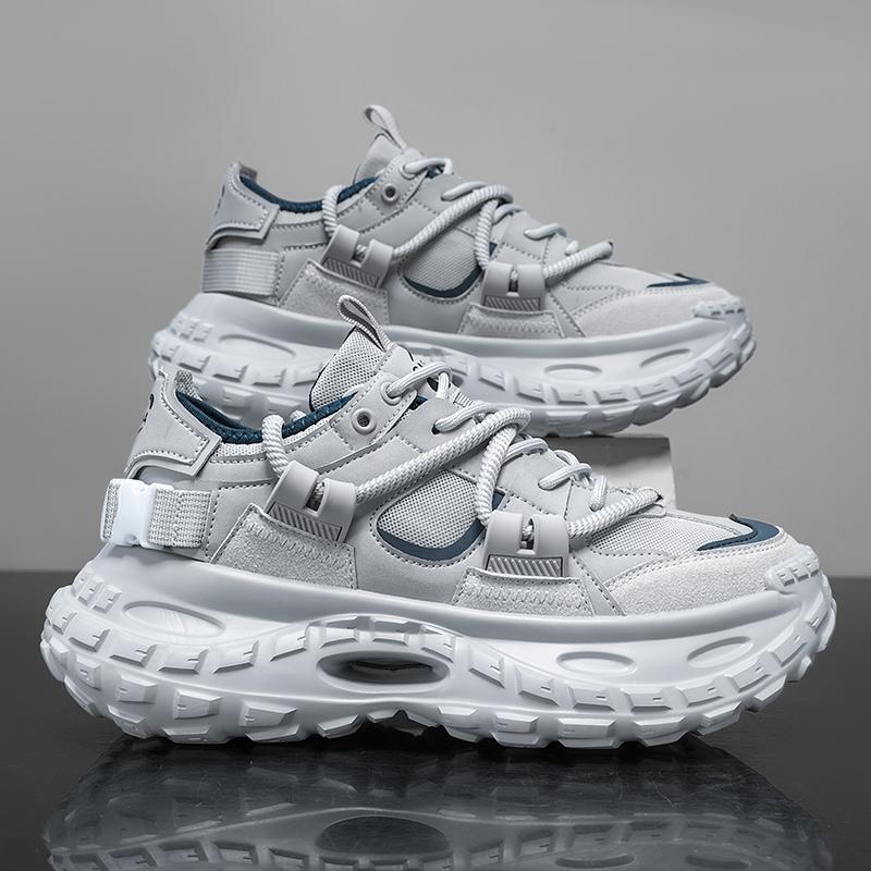 

Мужские трендовые кроссовки Clunky для активного отдыха, нескользящие, дышащие, повседневные, спортивные кроссовки, удобная рабочая обувь 44 серый