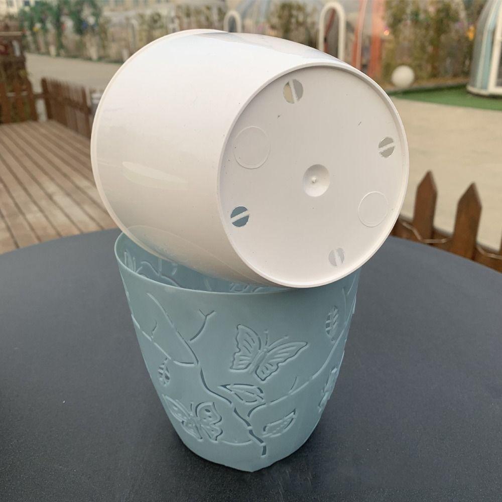Plastic Succulent Flower Pot Colored Plant Planter Butterfly Relief Flowerpot  Office