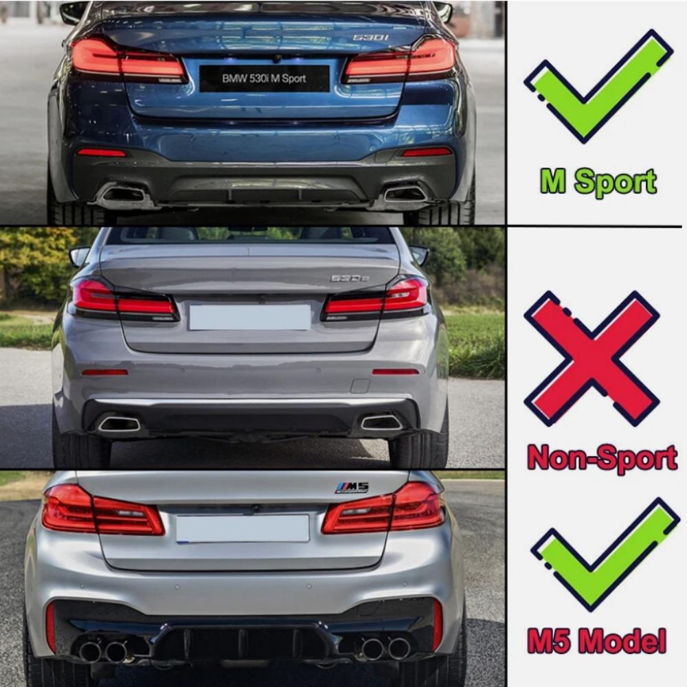 Für BMW 5er G30 G38 M5 2018-2023 Auto Heckstoßstange unterer Lippen-Spoiler-Separator