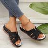 Wish Summer Womens Open Toe Slip On Sandals With Thick Sole For Beach And Casual Wear