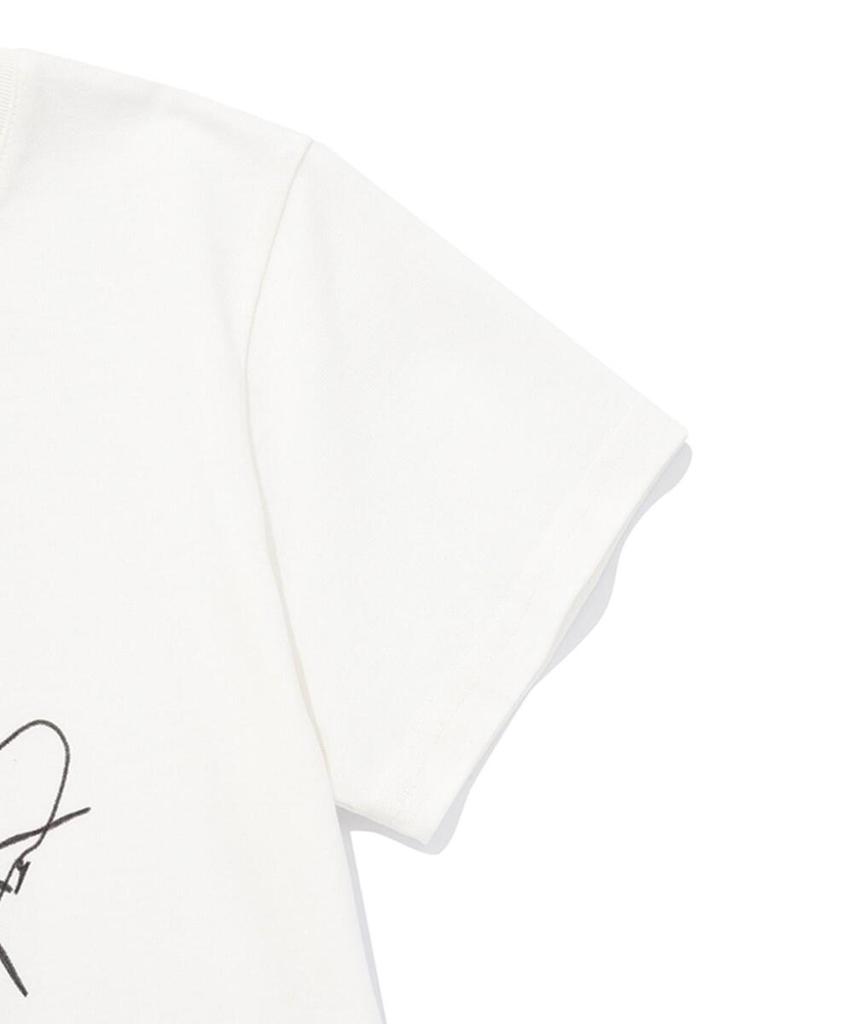 FALLETT Night Nero Crop Short Sleeve Tee White