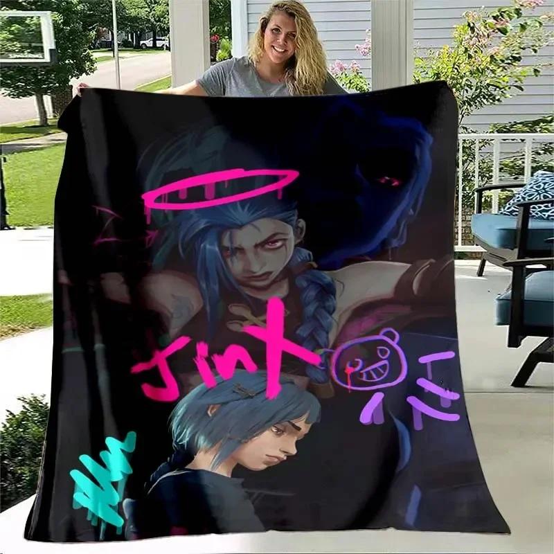 Jinx Arcane: League of Legends Cooling Blanket Lightweight Comfortable Soft Breathable Ultra Warm Blanket Bedding Travel Bedding