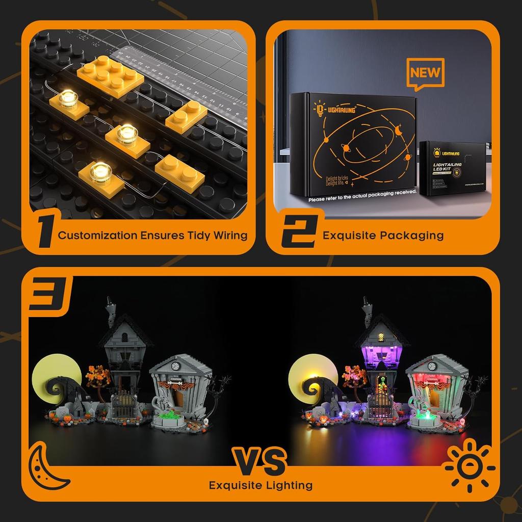 LIGHTAILING Light for Lego-21351 Disney Tim Burton's The Nightmare Before Christmas - Led Lighting Kit Compatible with Lego Building Blocks Model -