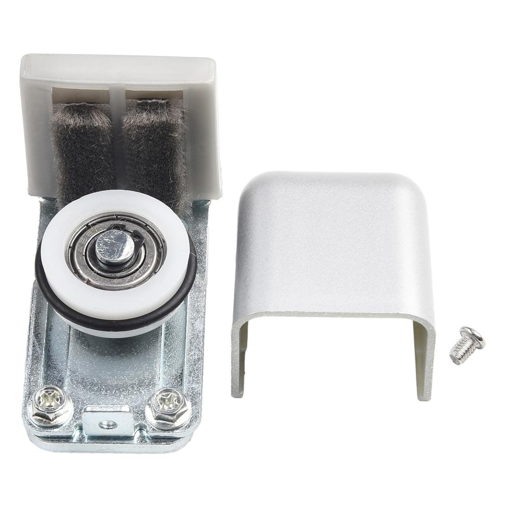 Floor Guide Roller Wall Mount Installation Sliding Hardware Excellent Design Silver Exterior Design Excellent Design