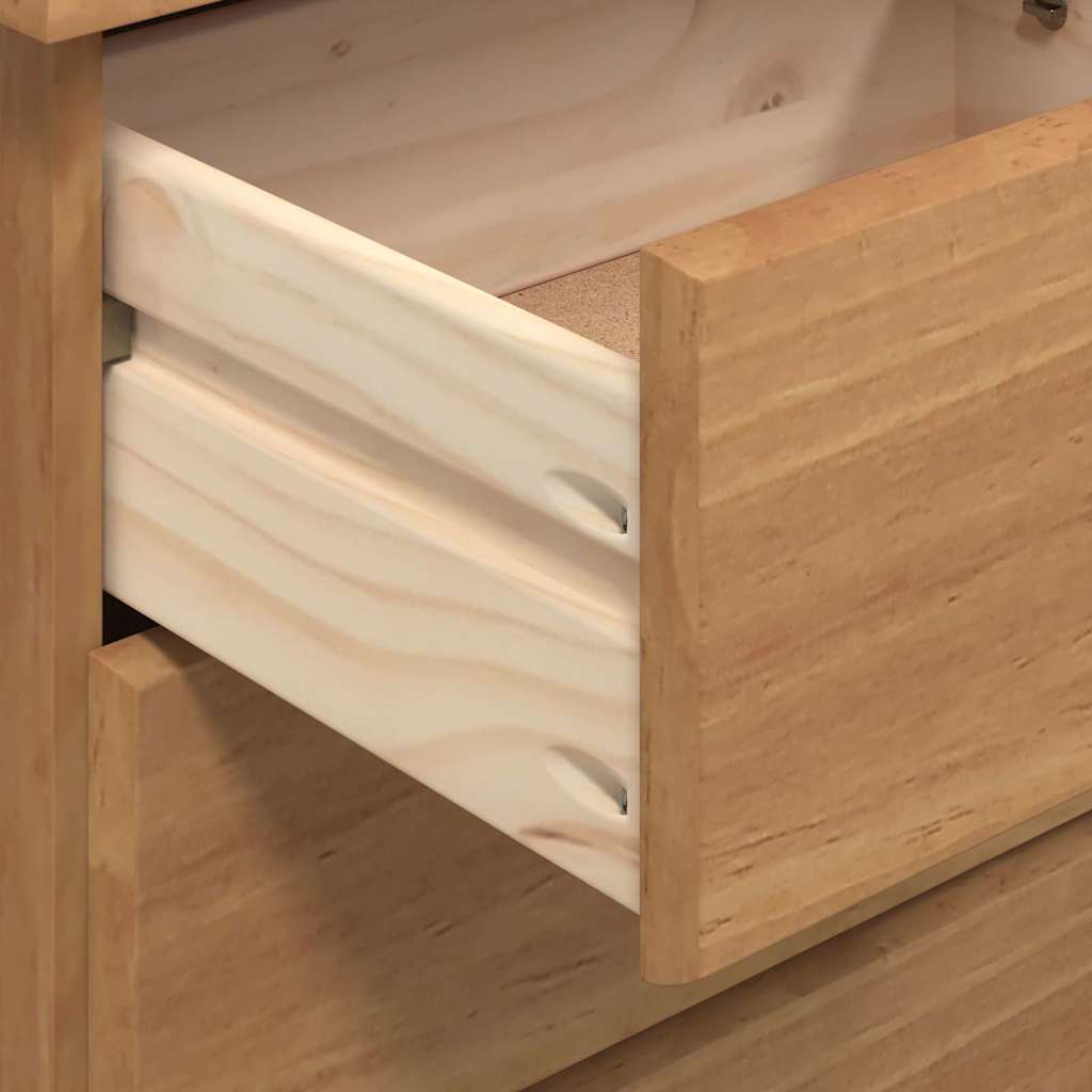 ASKIM Braune Kommode mit Schubladen 91 x 40 x 95,5 cm