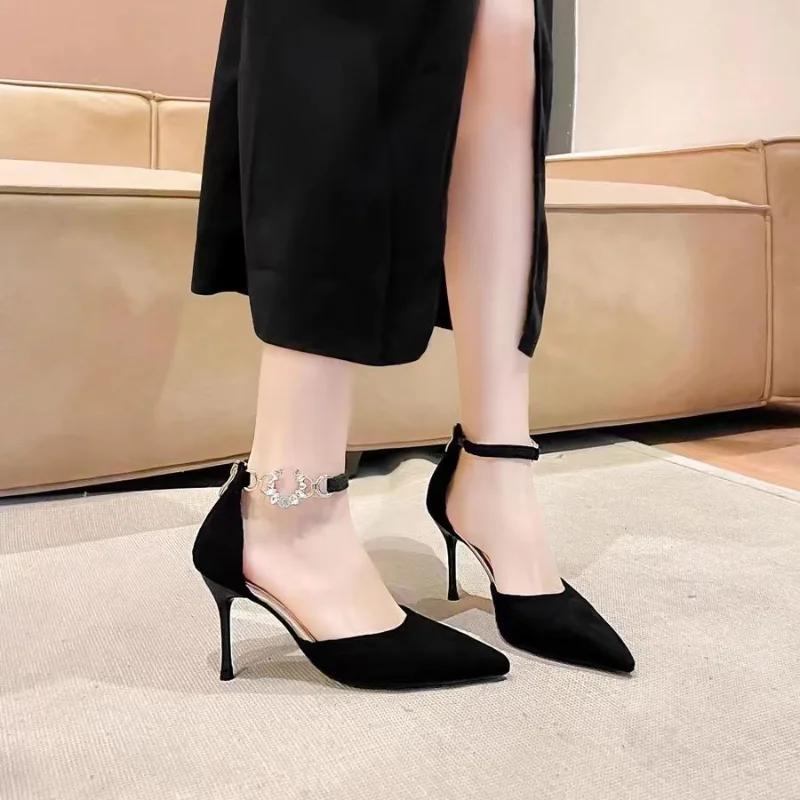 Fashion 2024 New Summer Ankle Shoe Belt Fashion Metal Tip Tie Straps Band Shoelaces Anti-skid Adjustable Shoe Belt Women Shoes