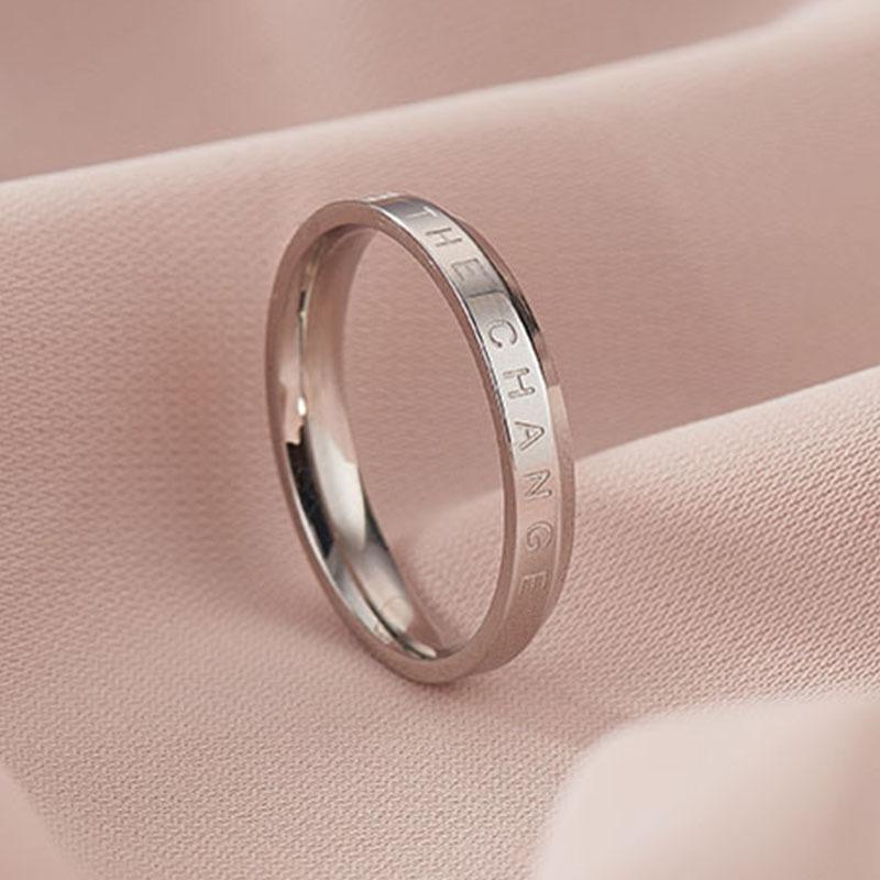 Titanium Steel Ring Hypoallergenic Simple Polished 18k Stainless Steel Pinky Ring Fashion Jewelry