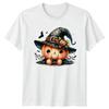 Cute Halloween Pumpkin Witch Unisexs TShirt Kawaii Halloween Gift For Her