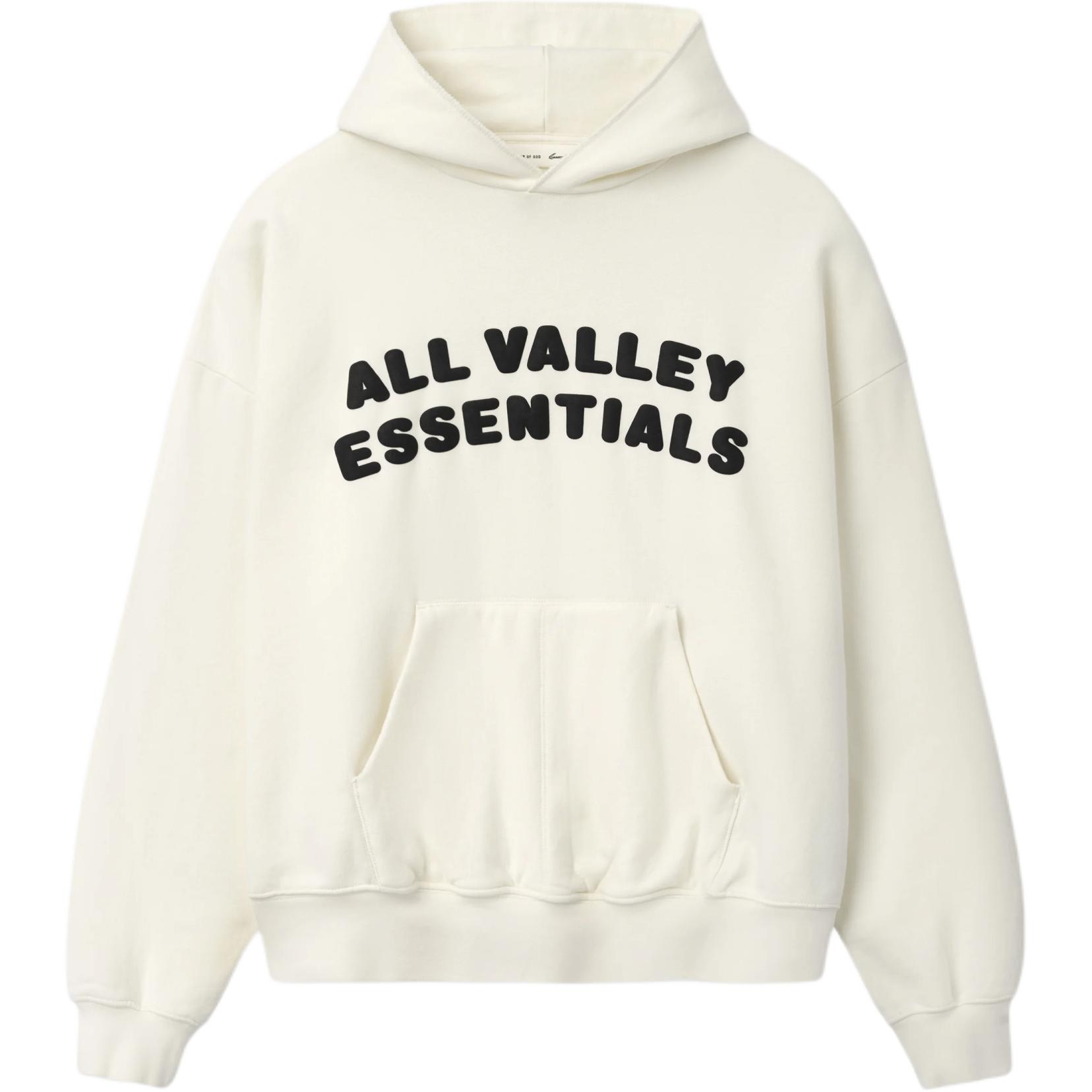 Sweat à capuche pour homme Fear of God Essentials Sweat à capuche années 90 'Washed Ivory' L black