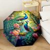 1PC Peacock Starry Night Automatic Umbrella - Suitable Travel Outdoor Portable Umbrella Birthday Gift Daily Essentials