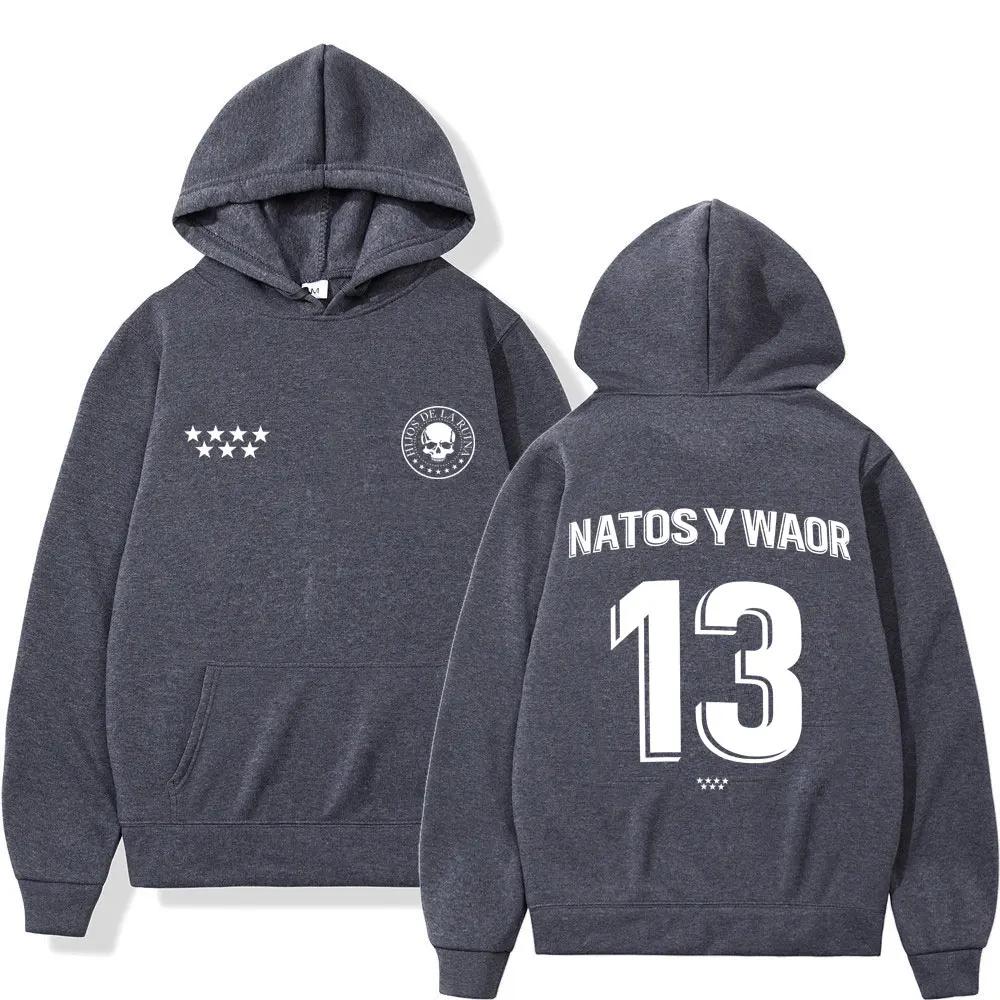 Raper NATOS WAOR 13 Bluzy Mężczyźni Kobiety Moda Hip-hop Pulower Jesień Zima Luźny Codzienny Gotycki Punk Dres Streetwear