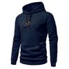 Men S European Size Casual Long Sleeve Hooded Plaid Sweatshirt