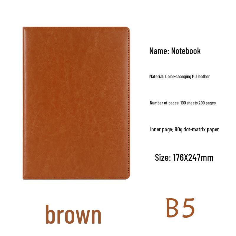 Notizbuch A5/B5 mit 64 Seiten aus Kunstleder mit individuellem Logo für Meetings