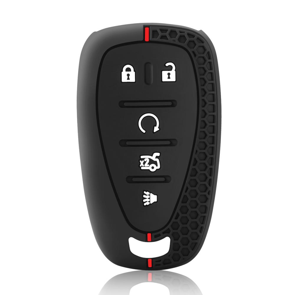 

Силиконовый автомобильный чехол для дистанционного ключа, держатель для ключа, чехол для Chevrolet Camaro Malibu Cruze Equinox Volt, 5 кнопок, автомобильный аксессуар, брелок чёрный