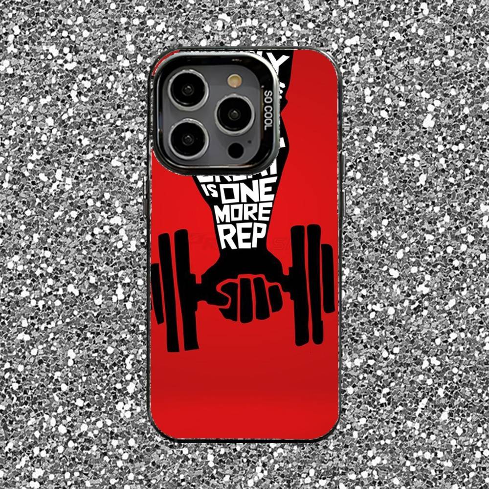 Fitness Bodybuilding Gym Phone Case For iPhone 16,15,14,13,12,11,Pro,XS,Max,Plus,Mini,SE Black Candy Matte Shockproof Cover