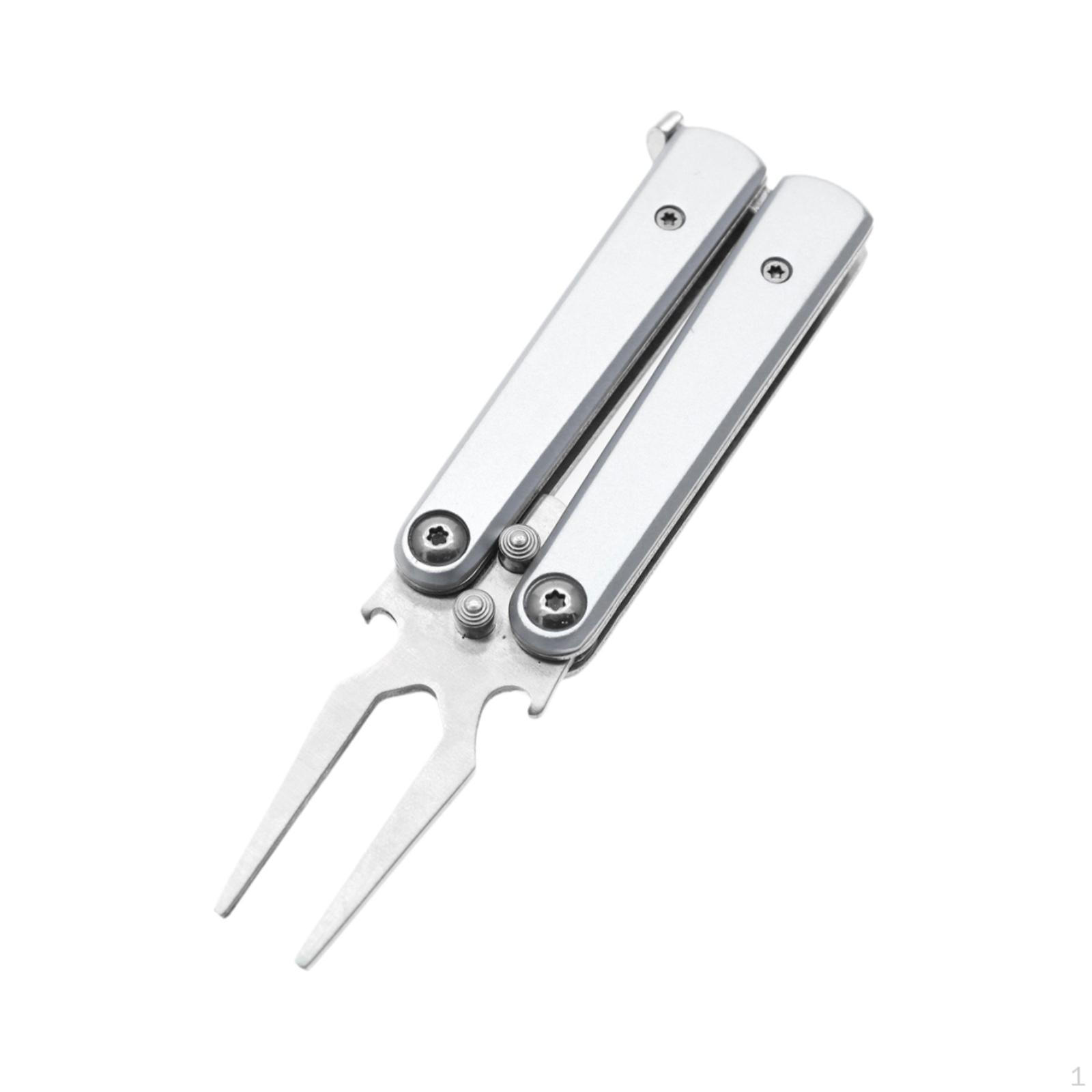 

Golf Repair Tool , Tool,Sturdy Fork Metal, Lightweight, Gift, Foldable Equipment Sliver