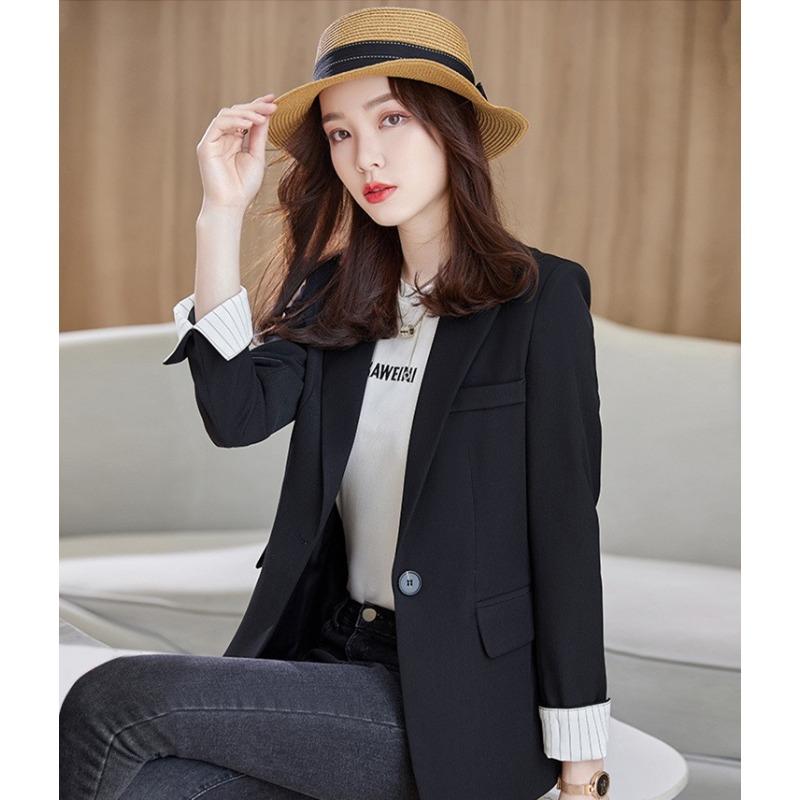 Short Small Suit Jacket for Women In Spring and Autumn New Korean Style Small Fragrance Style Slim-fitting Long-sleeved Suit Top