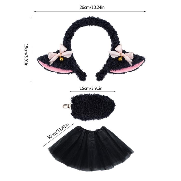 Halloween Sheep Cosplay Accessories Sheep Headband Sheep Tail Skirt for Children Women Halloween Lamb Role Play Outfit