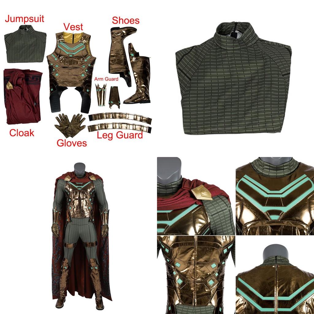 Premium Spider Man Far From Home Mysterio Cosplay Costume With Exquisite Workmanship And Breathable Fabric For Halloween Fun