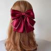 Velvet Big Bow Hairpin For Woman Girls Vintage Elegant Hairpins Head Half-Tie Headdress Exquisite Hair Accessories Gifts