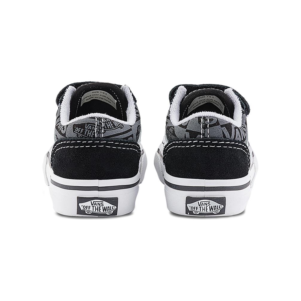 Vans Durable Balance Low Top Walking Shoes Baby Shoes Black Gray White VN0009RCN42