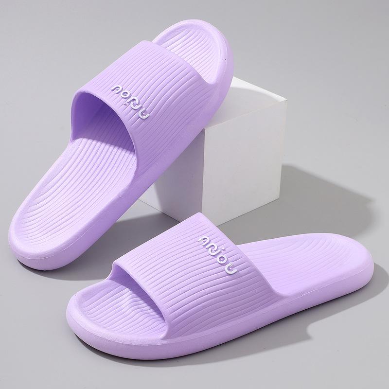 Women's Summer Simple Slippers, Men's Soft Home Slippers, Couple Bathroom Non-slip Sandals, Adult Comfortable Outdoor Beach Shoes