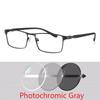 Photochromism Finished Nearsight Myopia Eyeglasses Full Metal Frames Degree Lens Diopters Glasses -1 -1.5 -2 -2.5 -3 -4 To -6