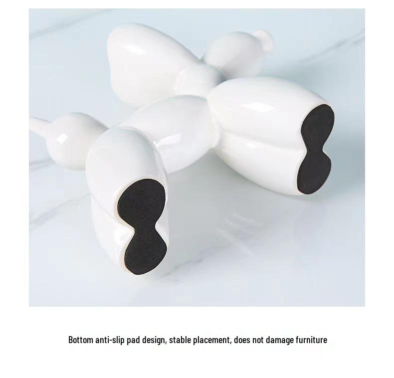 Nordic Luxury Ceramic Balloon Dog Ornament for Home Décor