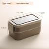 Nordic-Style Stainless Steel Lunch Box with Compartments, Fork, and Spoon - Microwave Safe