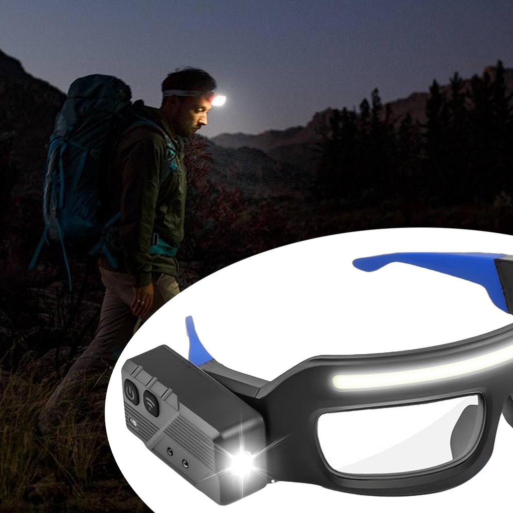 Work Glasses for Men Safety Cycling Glasses for Men Anti-Fog Eyewear with TYPE-C Light for Women Men Work Site Motorcycle Dust