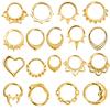 Fleur Serpent Cœur Lune Goutte d'eau Hélice Piercing Septum Goutte d'eau Croc Daith Conch Anneau Boucle d'oreille Clicker Segment Anneaux de Nez 16G