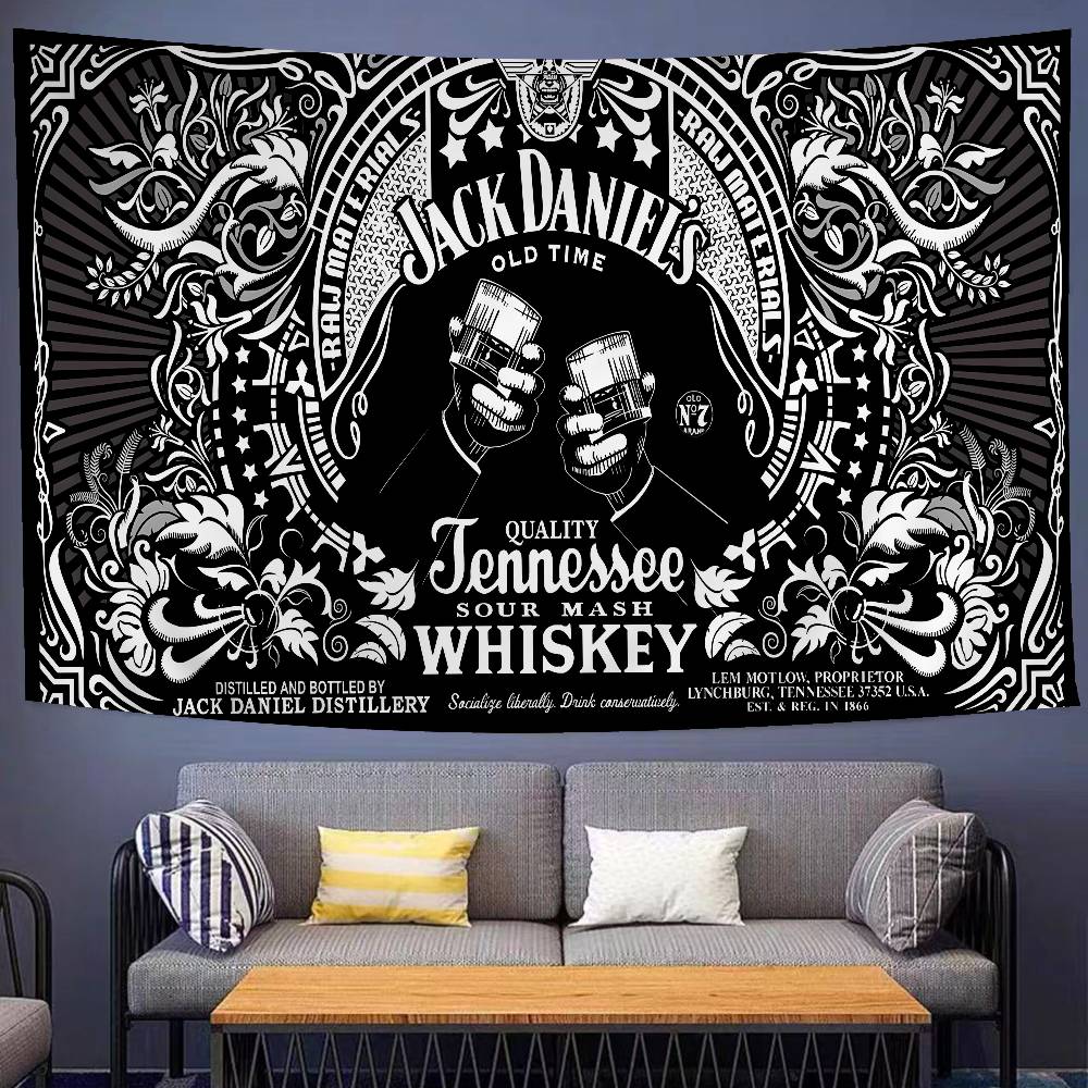 J-Jack-Daniels DIY Wall Tapestry for Living Room Home Dorm Decor Wall Art Decor 100X70CM