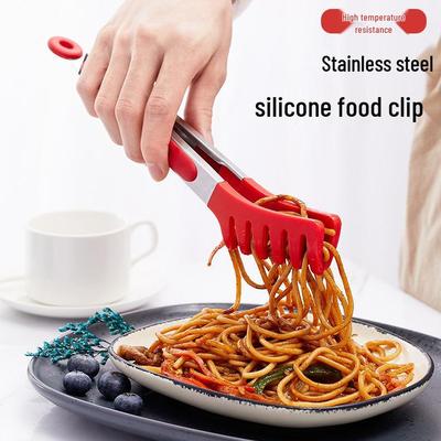 Stainless Steel Multi-Use Tongs for Spaghetti, Cold Dishes, BBQ, Roasting, Steak, Bread, and Baking