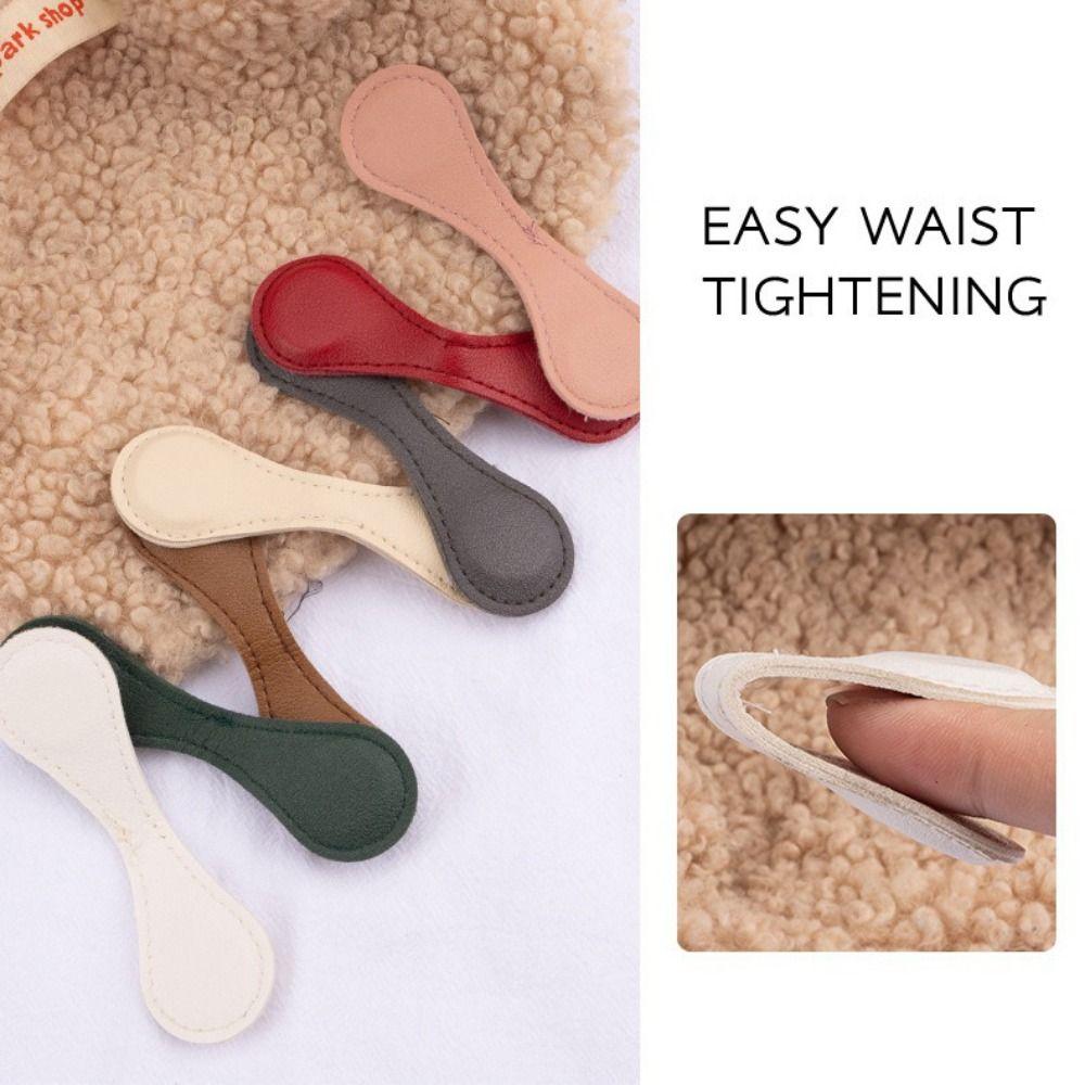 2Pcs Reusable Leather Fixed Magnetic Buckle Detachable No Sewing No Nails Trouser Legs Buckle Garment Clips Sleeve