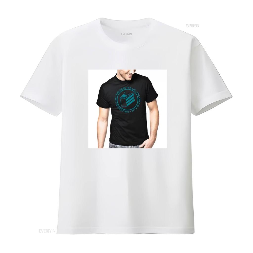 The Cake Is A Lie Portal Glados Geek Gamer Nerd Sayings Funny T Shirt For Unisex Vintage Stylish Graphic Unisex Breathable