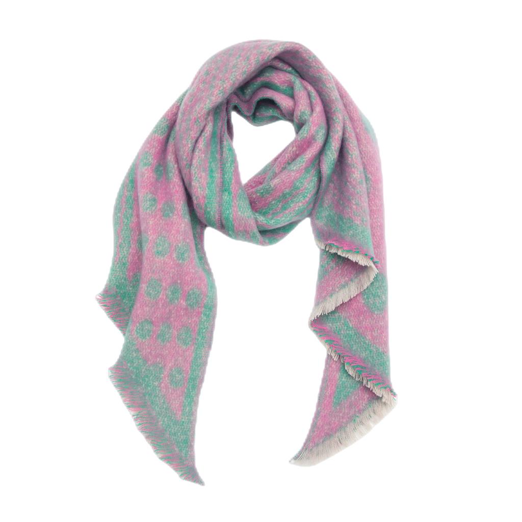 Autumn Winter Warm Shawl Women's Thick Polka Dot Scarf