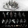 1/35 Resin Figure Unpainted Model Kit, World War II Military Theme, (13 Soldiers, No Tanks) Unassembled and Unpainted GK,