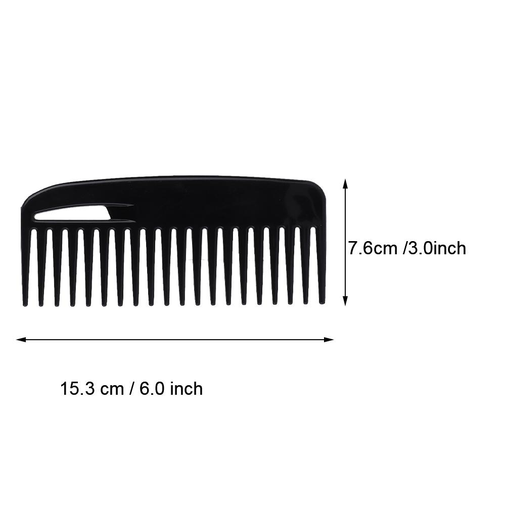 Colorful Large Wide Tooth Hair Styling Comb Anti Static Hairdressing Comb Hairstyle Tool Black