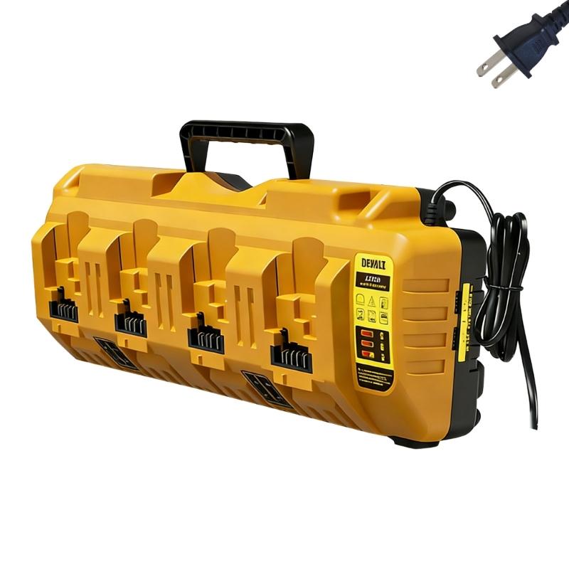 

DCB104 Fast 8A High Current Battery Charging Dock with USB and Type C Port for Power Tool 12-18V Batteries жёлтый