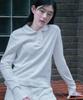 Ohesio Round Collar Frill Long T-Shirt (White)