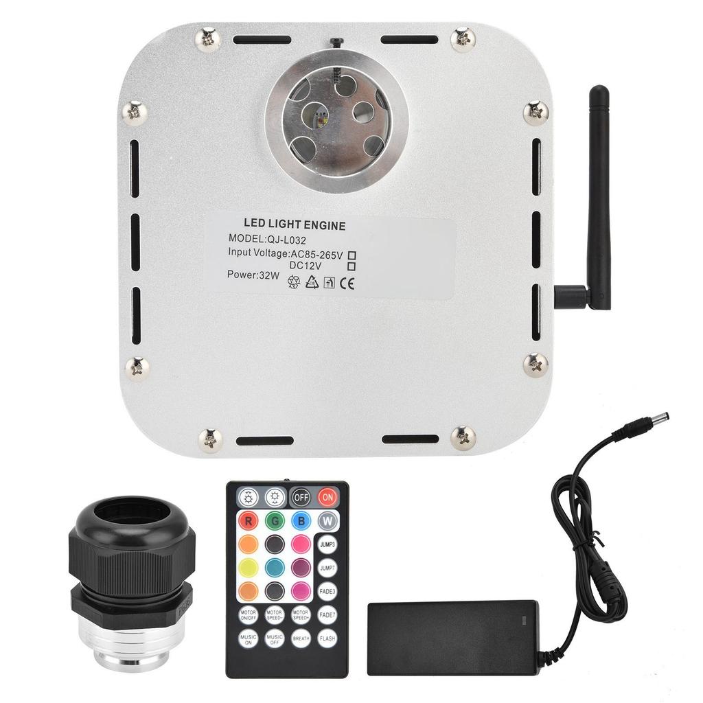 32W Fiber Optic Light Kit Voice Control APP+Remote RGBW Fiber Optic Engine Driver Decoration