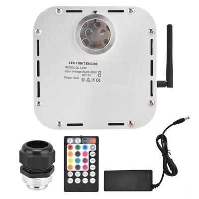 Kit de Luz de Fibra Óptica 32W Controle por Voz APP+Controle Remoto RGBW Driver de Motor de Fibra Óptica Decoração