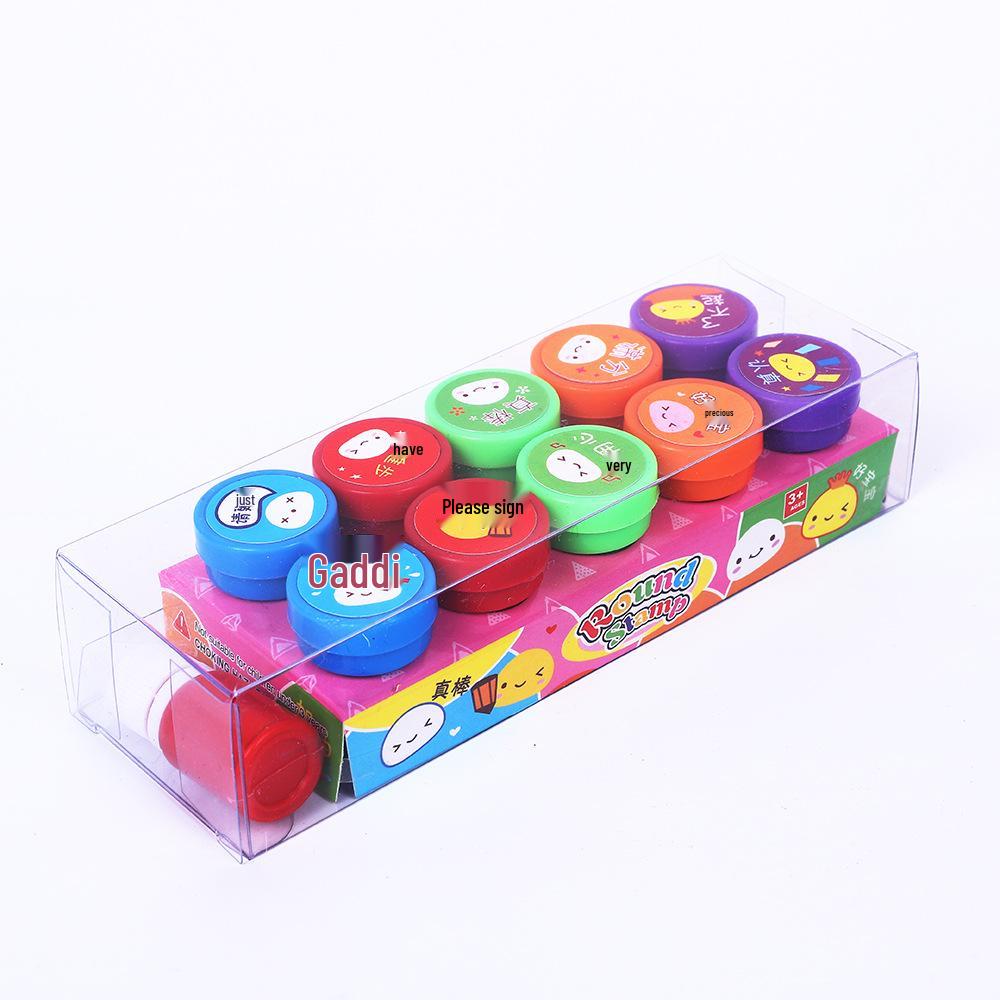 Creative Fun Animal Stamp Set for Kids - Valentine's & Christmas Themes (10 Boxes)