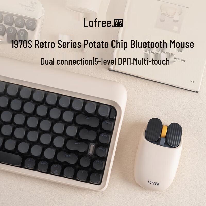 Lofree 1970S Retro Dot Mechanical Keyboard and Mouse Set