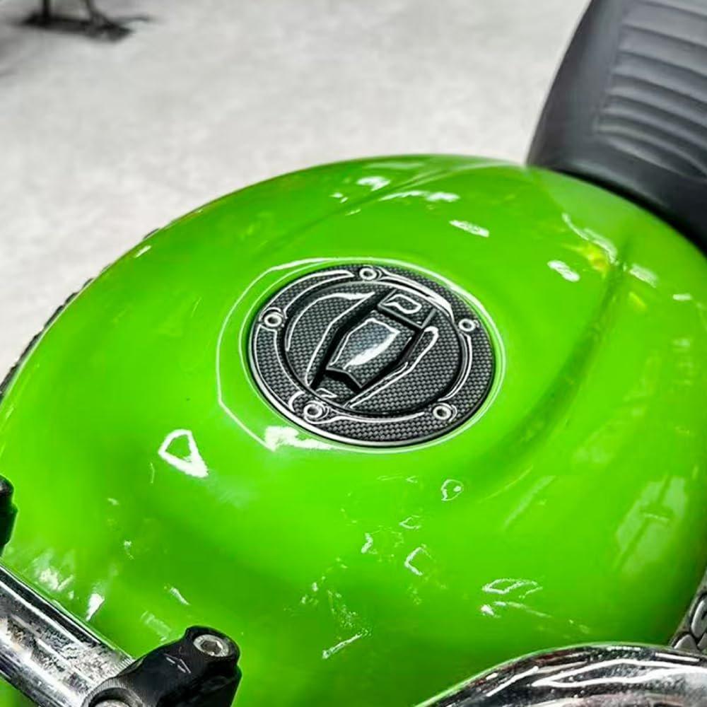 MADMAX Carbon Look Motorcycle Tank Cap Sticker Protective Decal for Kawasaki Z900RS CAFE ZX-10R Ninja H2 H2R SX SE