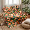 Oranges in Motion Theme blanket Lightweight Warm Flannel Blanket Decorative Throw Blanket for Home Decoration