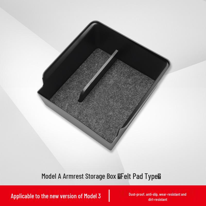Updated Model 3/Y Center Console Armrest Storage Box for Tesla - Essential Car Accessory